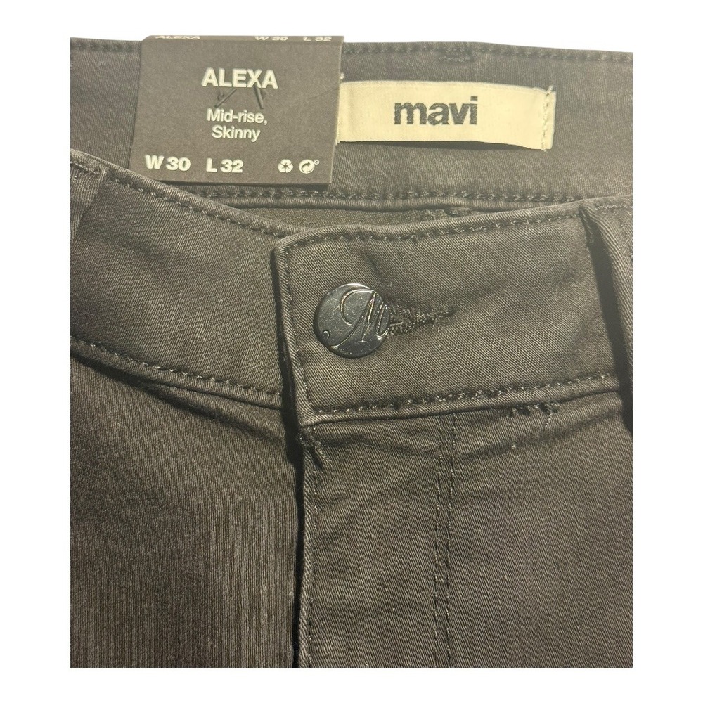 Mavi Alexa Mid-Rise Skinny Jeans Dark Wash Stretch Denim Size 10 W30 L32 - Picture 4 of 8